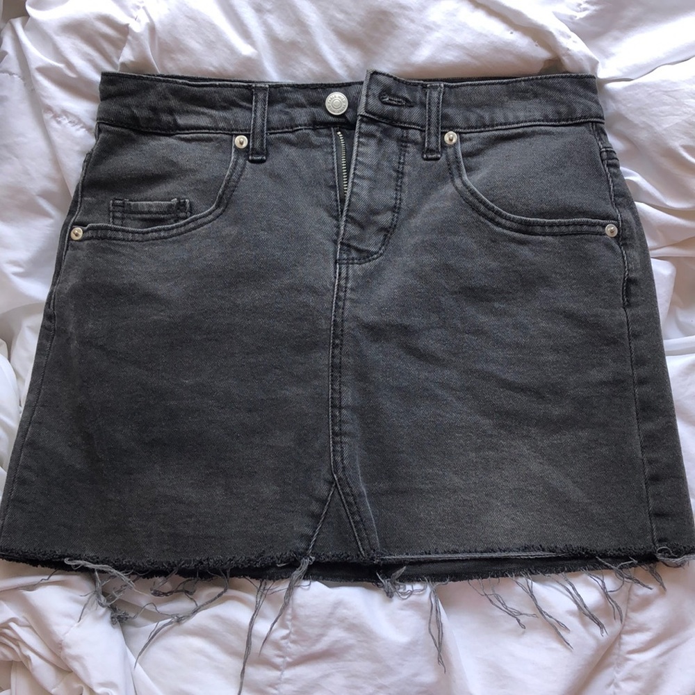 Black jean skirt